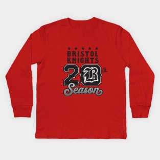 Bristol Knights 20th Season Kids Long Sleeve T-Shirt